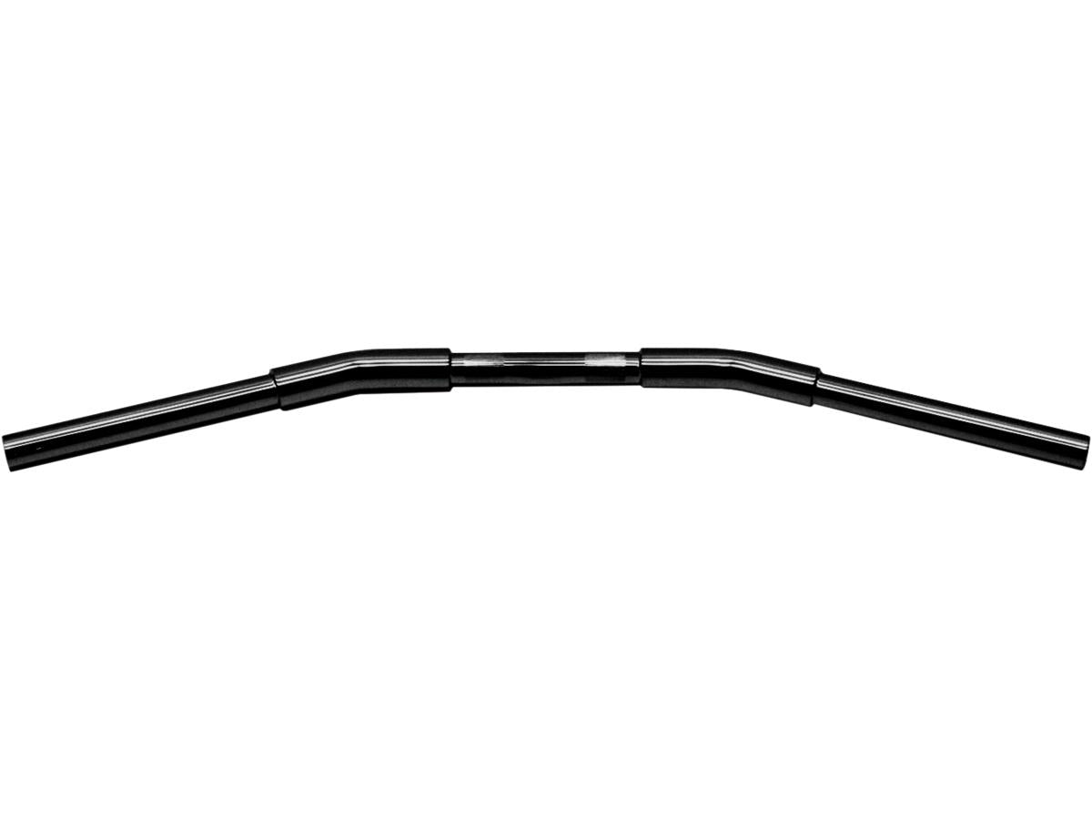 1 1/4" Fat Drag Bar Handlebar with 1" Clamp Diameter Dimpled 3-Hole Black Powder Coated 820 mm Throttle Cables