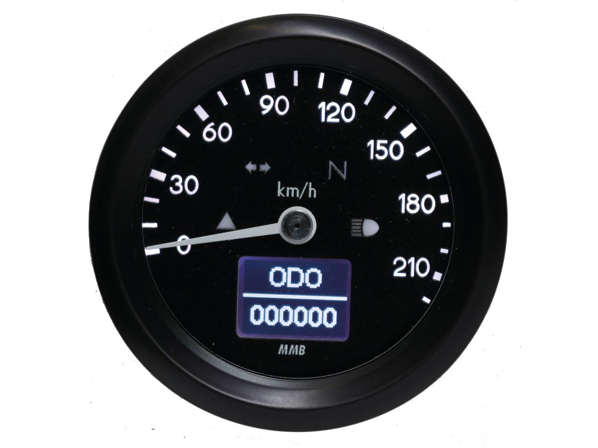 ELT60 Basic Tachometer Scale: 220 km/h; Scale Color: black