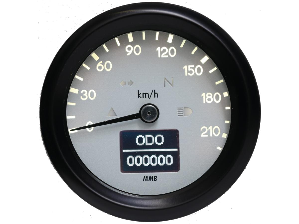 ELT60 Basic Tachometer Scale: 220 km/h; Scale Color: white