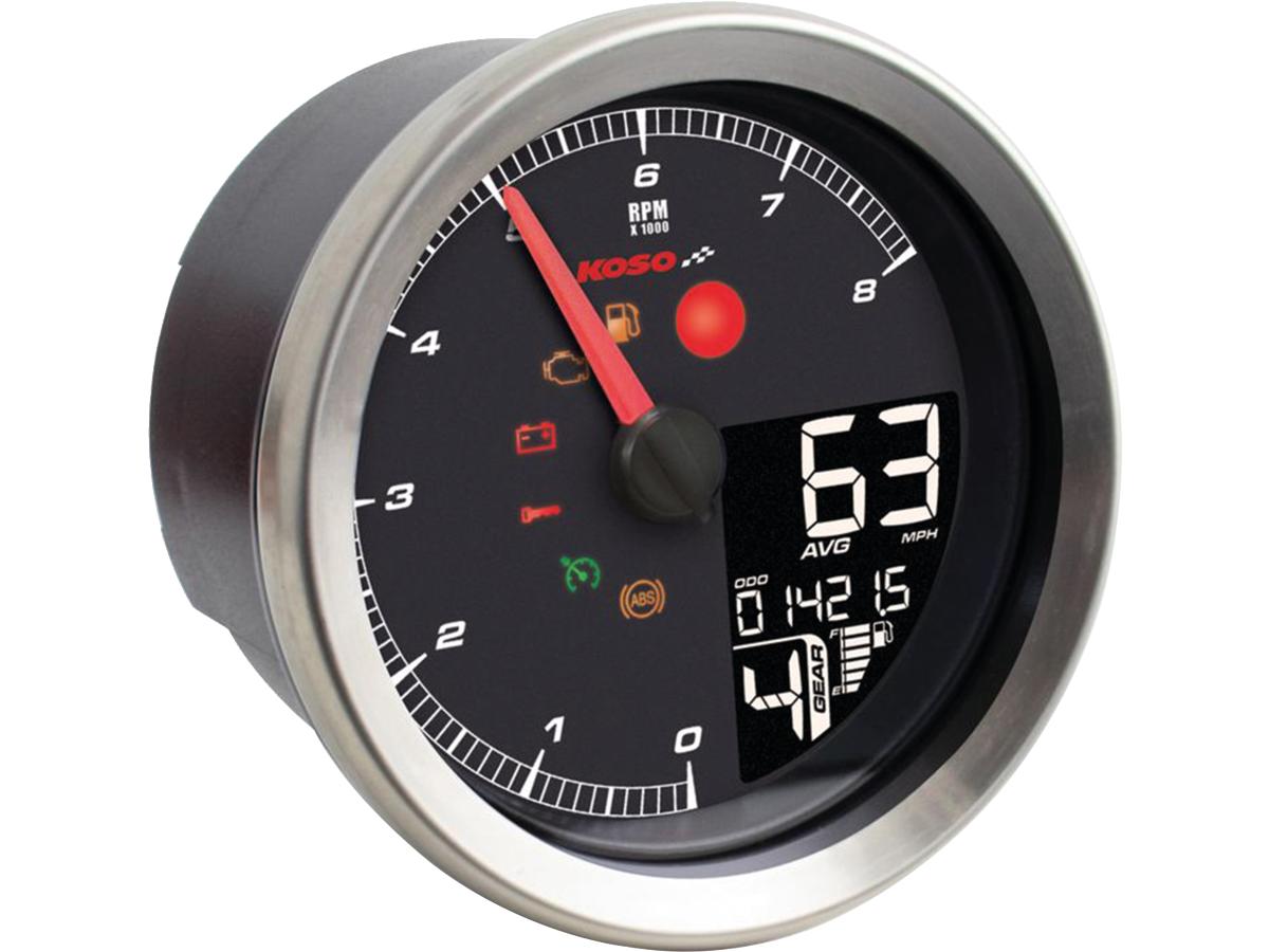 HD-1-04 Snelheidsmeter/toerenteller Schaal: 350 km/u; 360 km/u; Schaalkleur: zwart 85,7 mm