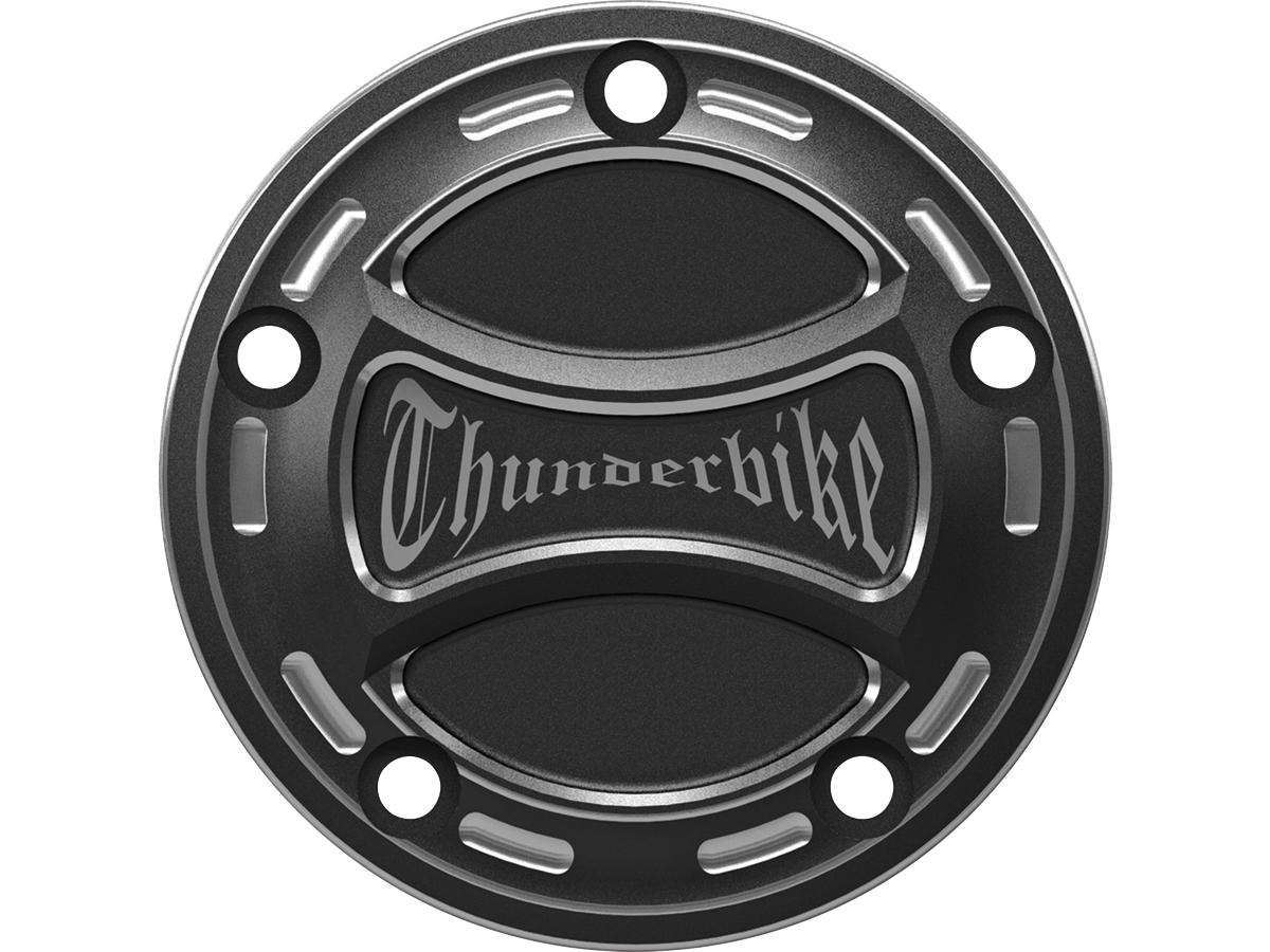 Torque Point Cover With Thunderbike Logo, 2-hole Bi-Color Anodized