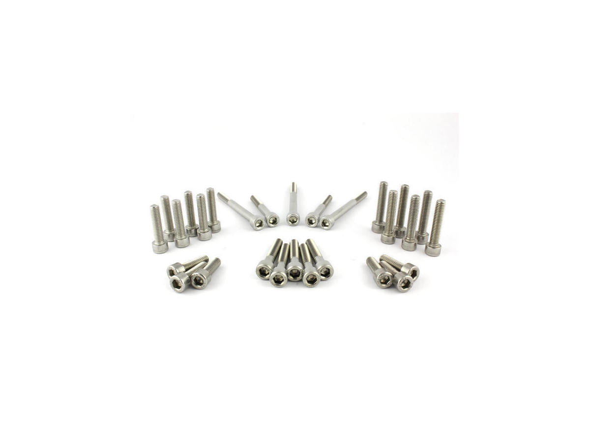 Complete motorschroevenset schroeven voor Victory Bagger, Cruiser, Touring primaire afdekking, plaat primair, tandwielafdekking, nokkenafdekking roestvrij staal