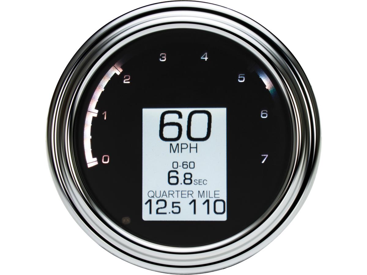 4 1/2" MLX-2000-serie snelheidsmeter/toerenteller Schaal: 250 mph; 250 km/u; Schaalkleur: zwart Aluminium 114,3 mm