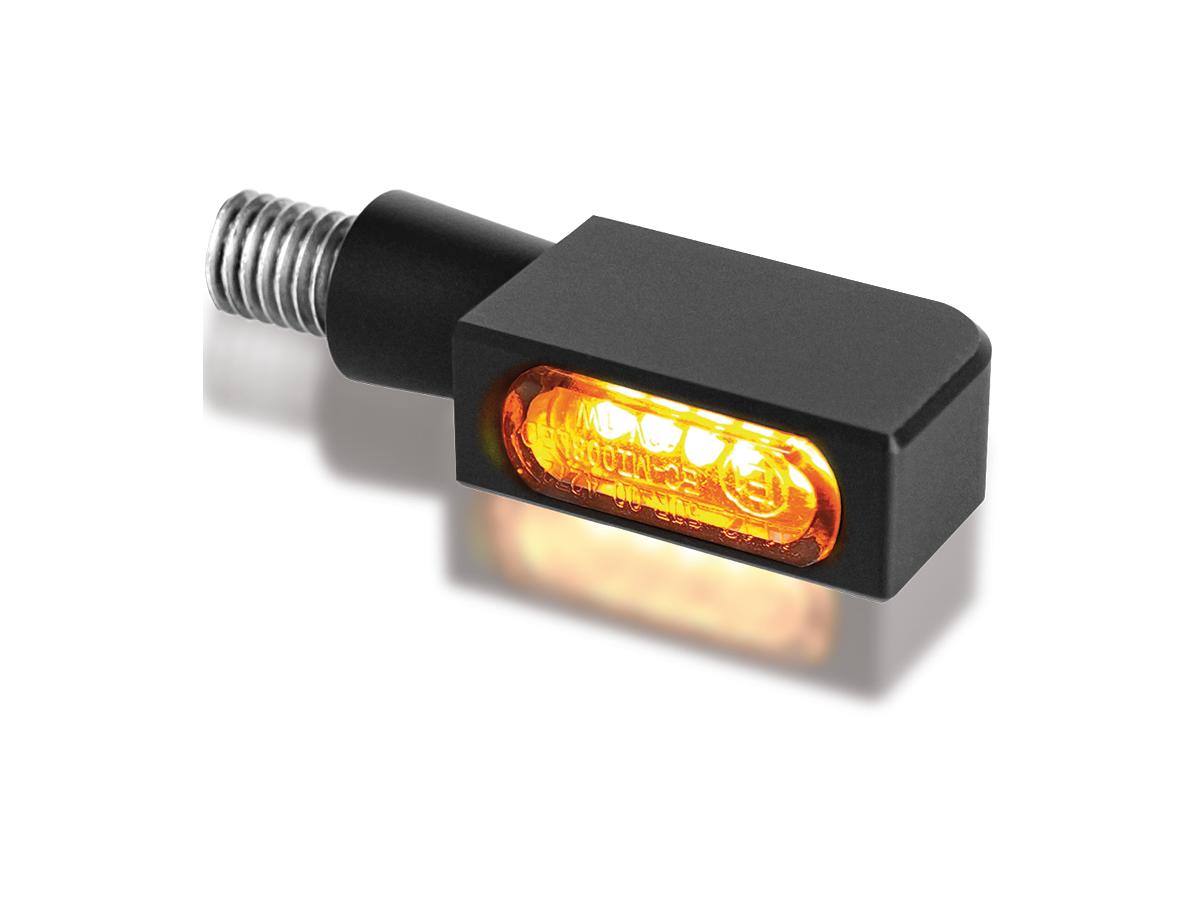 Blokk-Line Micro LED Knipperlichten Zwart Geanodiseerde Smoke LED