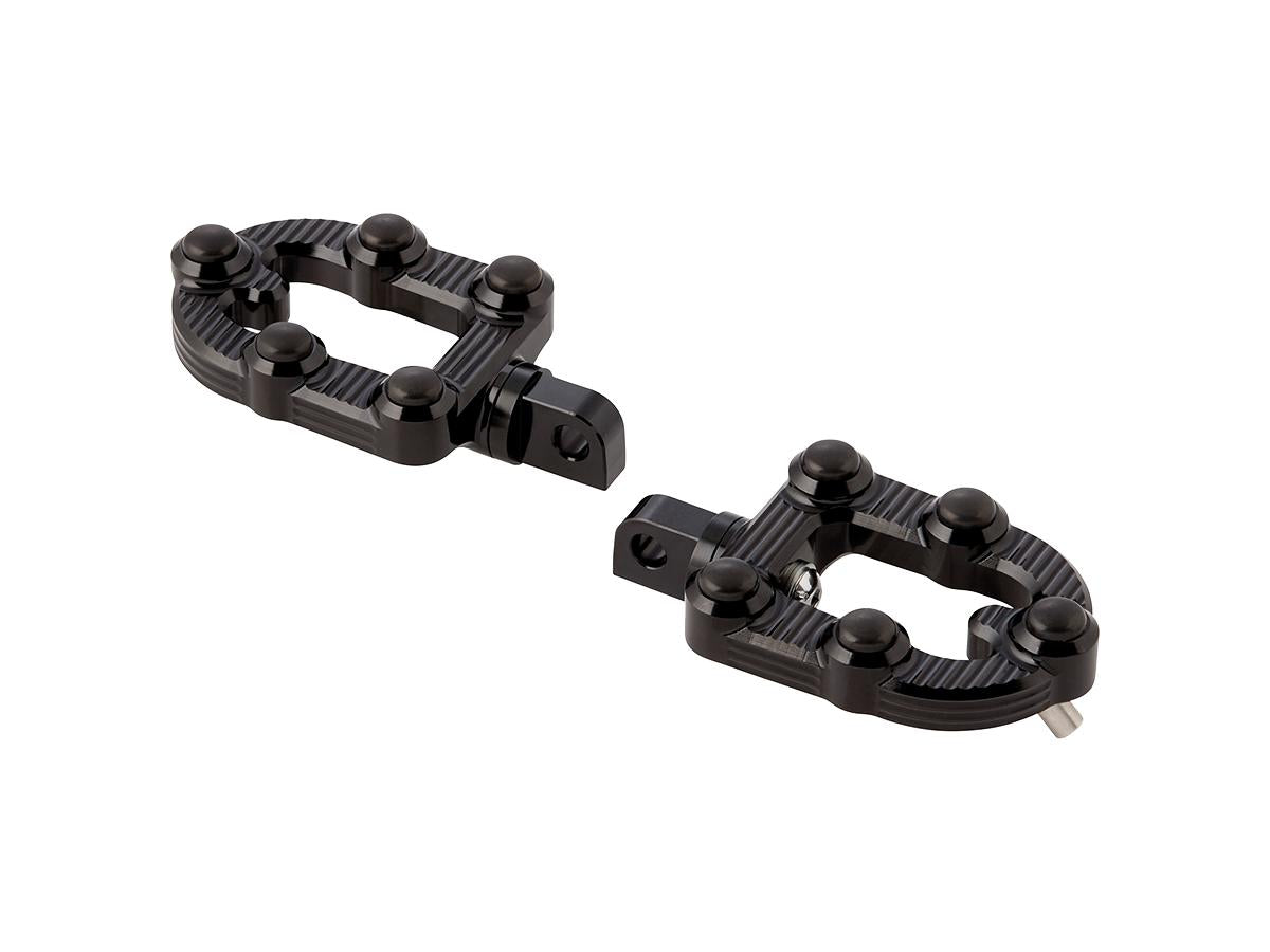 MX Footpegs Black, Anodized