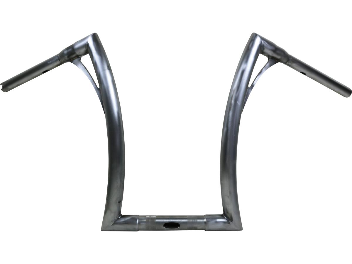 430 Extra Tall Flow Bar Super Fat Road King Handlebar with 1 1/4" Clamp Diameter 1,4" Raw Throttle By Wire