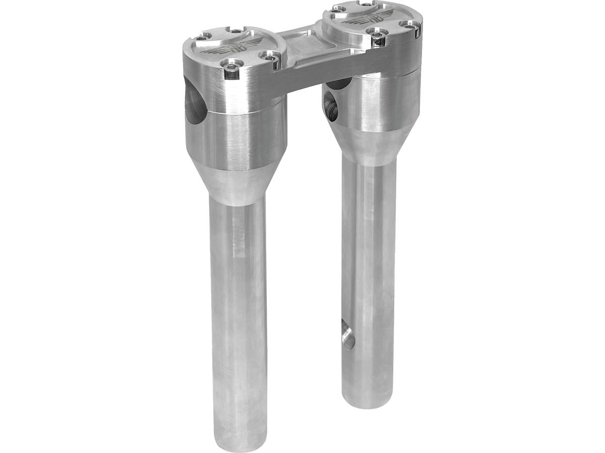 8" Clubstyle Straight Risers With Silver Clamp Silver 1"