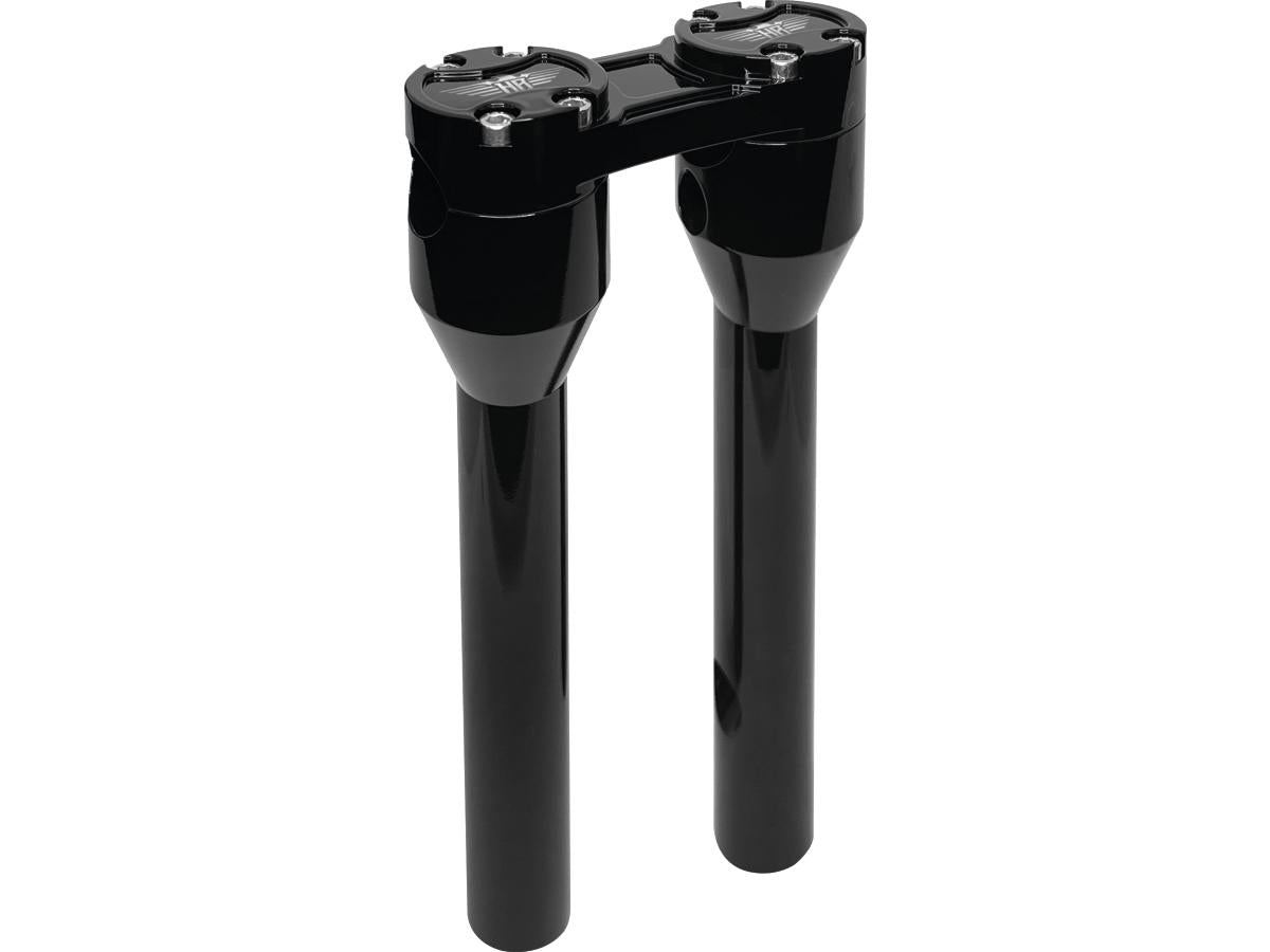 10" Clubstyle Straight Risers With Black Clamp Black 1"