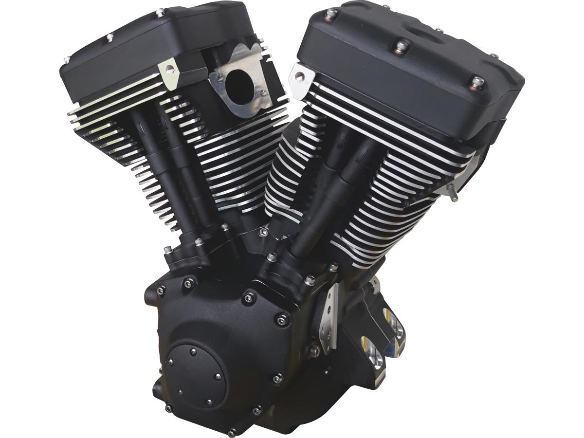 Competition Series Twin Cam 100" Blackout-motor, zwart gepoedercoat