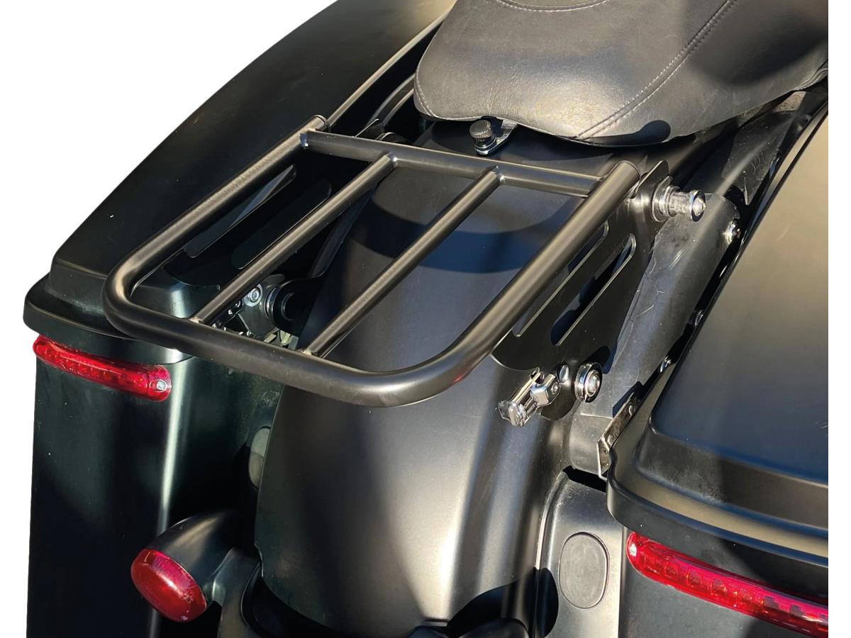 Low Pro Detachable Two-Up Luggage Rack Black Powder Coated