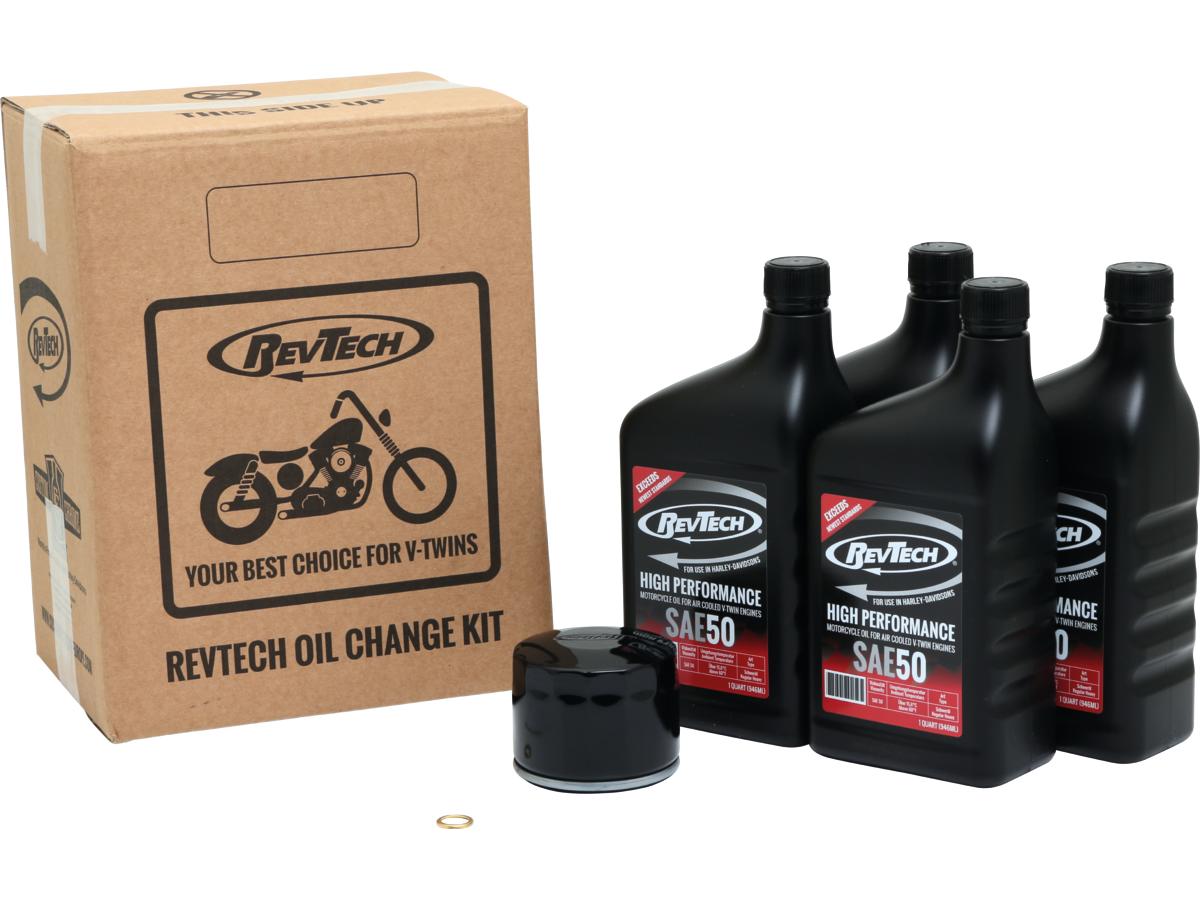 High Performance 4 Qt SAE50 Oil Change Kit Short Black Oil Filter