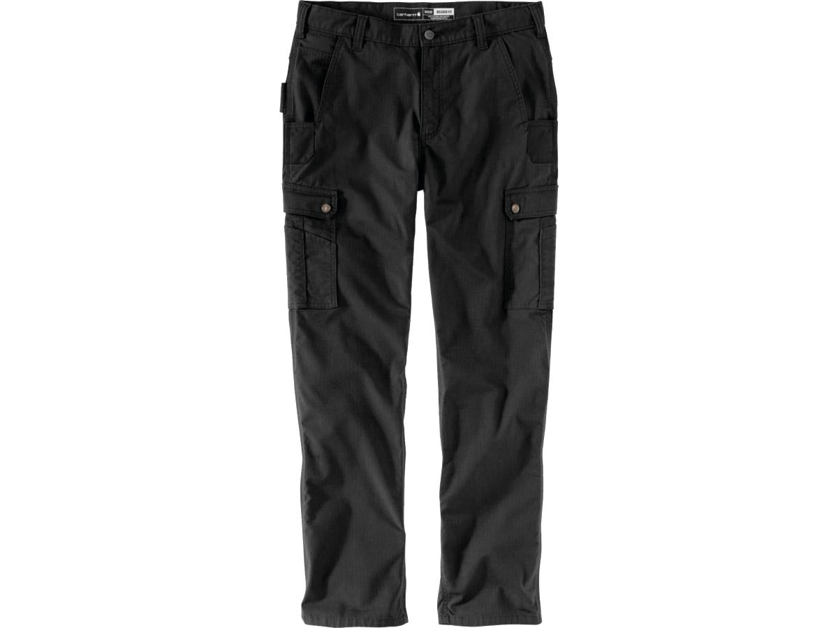 Rugged Flex Relaxed Fit Ripstop Cargo Work Pants W36/L32 Black