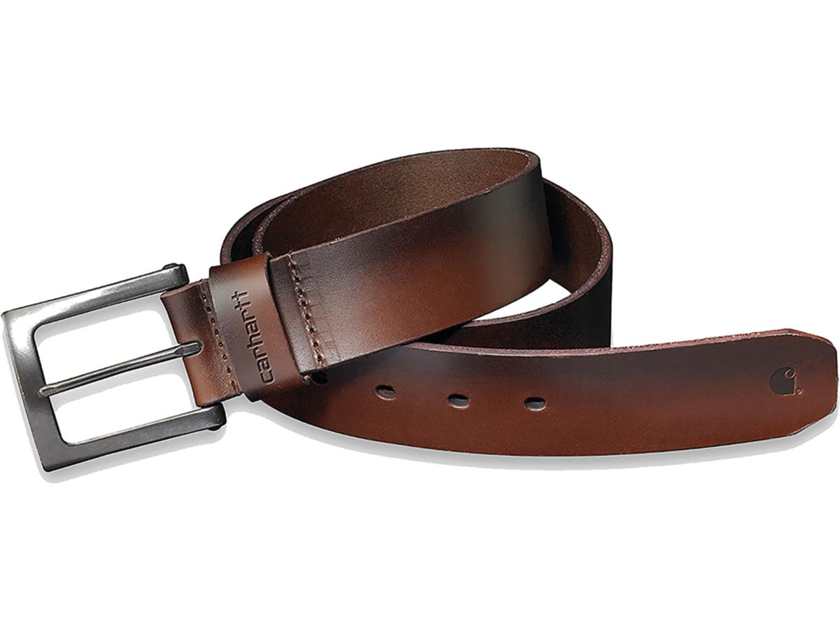 Burnished Leather Box Buckle Belt