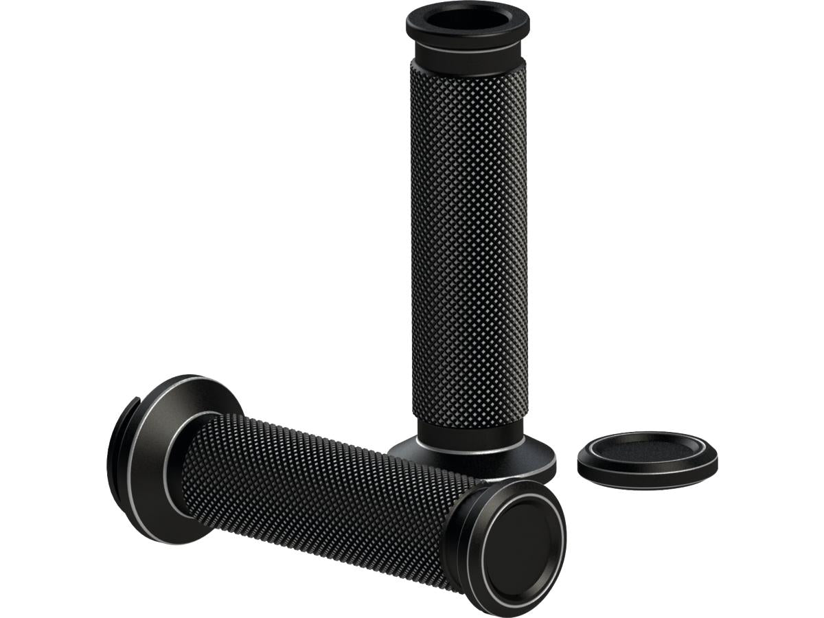 Satin Grips Black 7/8" Anodized Throttle By Wire