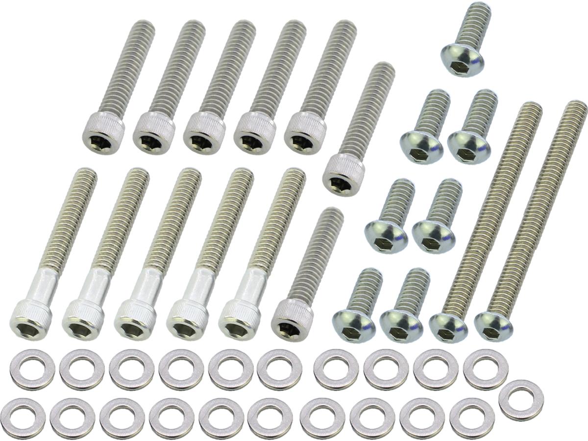 Primaire dekselschroevenset voor Dyna, Softail roestvrij staal