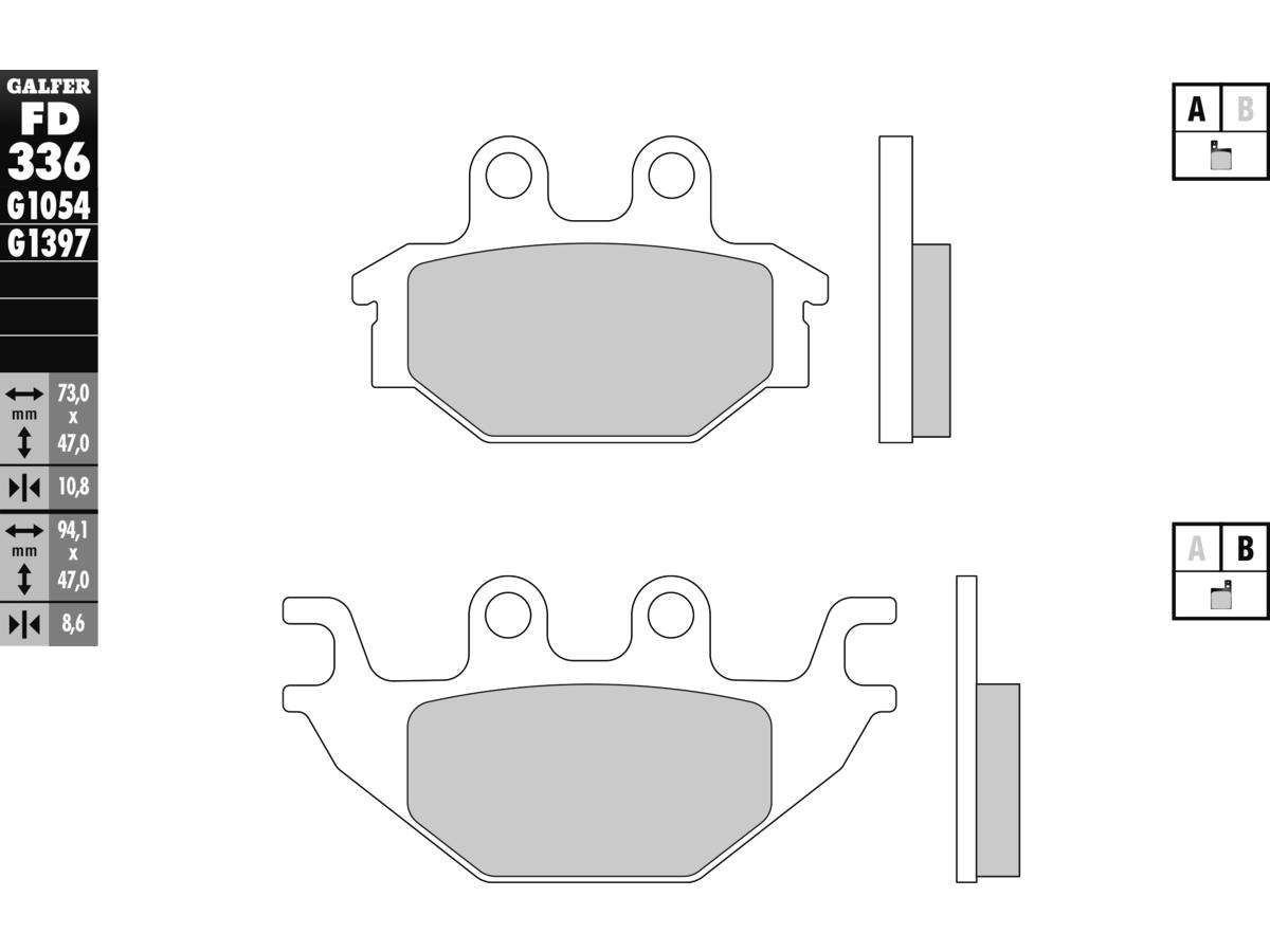 Semi-metaal G1054 remblok