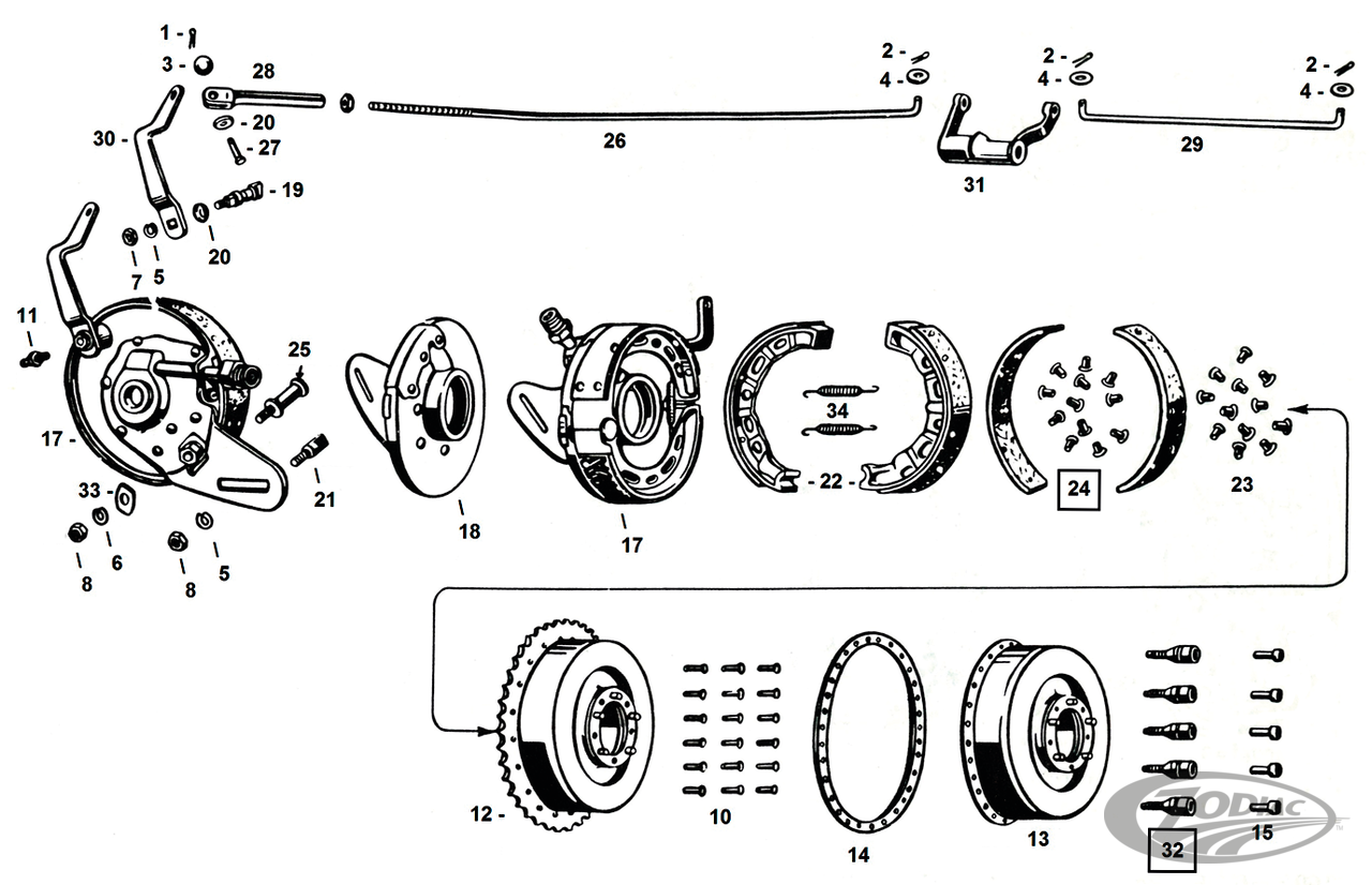 REAR BRAKE CONTROL WL41-UP