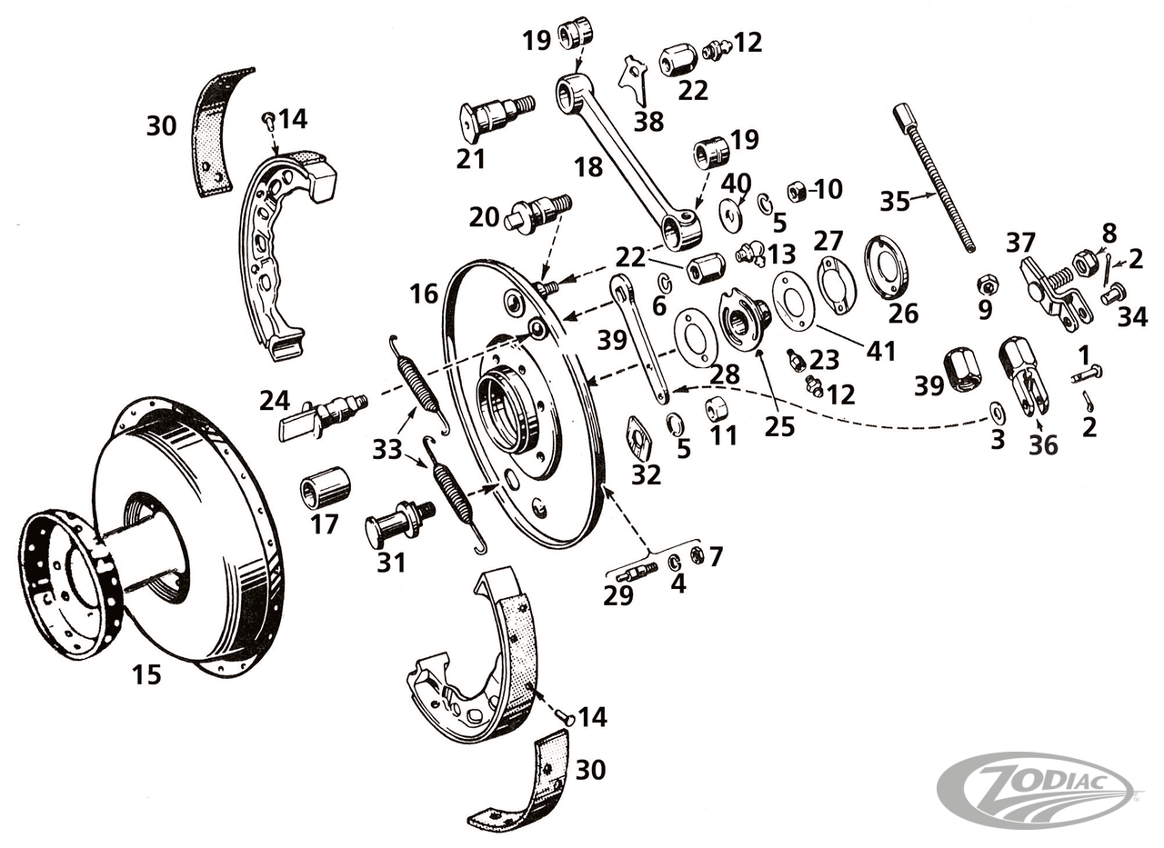 FRONT BRAKE 45CI MODELS