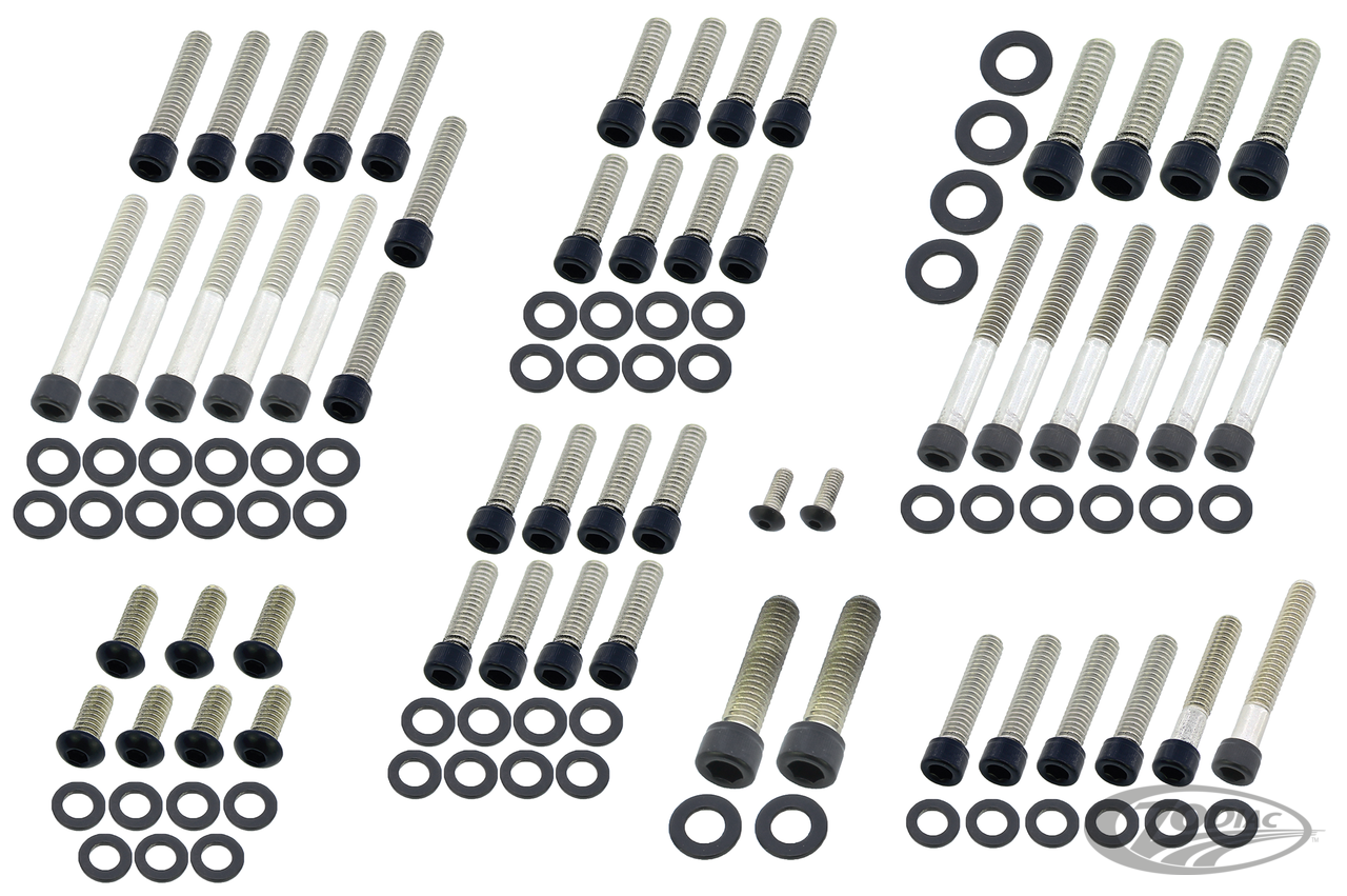 BLACK STAINLESS STEEL DRIVETRAIN SCREW KITS