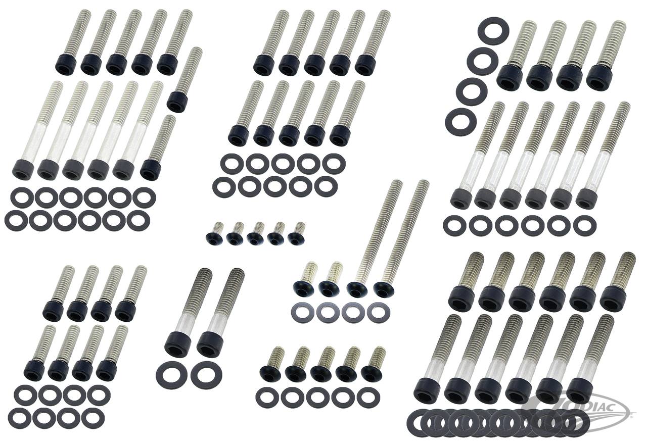 BLACK STAINLESS STEEL DRIVETRAIN SCREW KITS