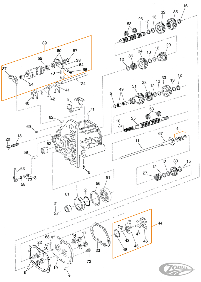 TRANSMISSION PARTS FOR 1979-1993 5 SPEED BIG TWINS