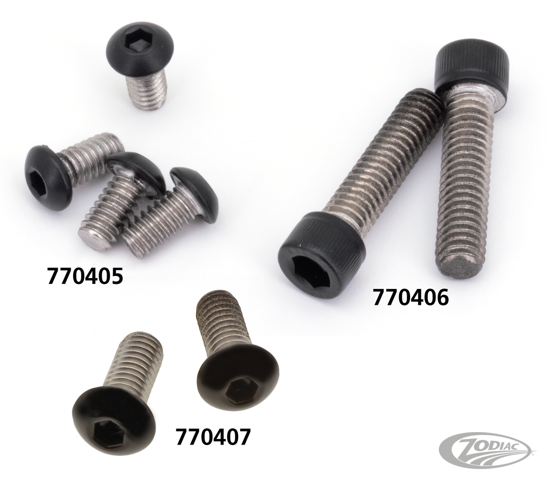 BLACK STAINLESS STEEL HEADLIGHT SCREWS