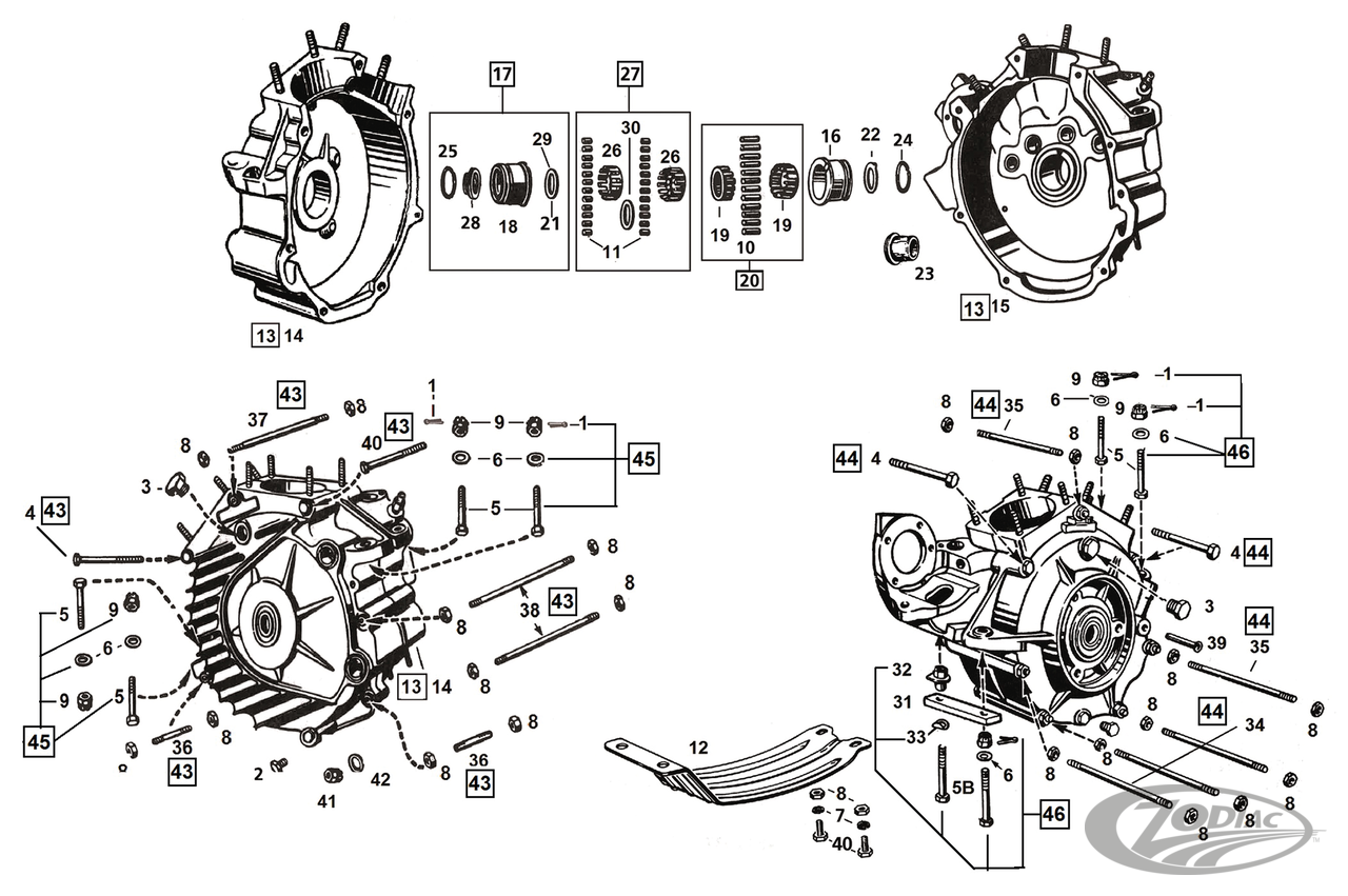 LOWER END 45CI & BIG TWIN SIDE VALVE MODELS