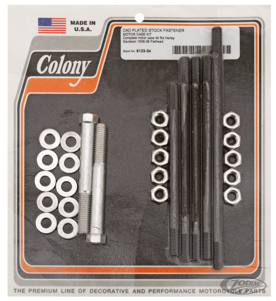 COLONY CRANKCASE FASTENER KITS FOR BIG TWIN FLATHEAD