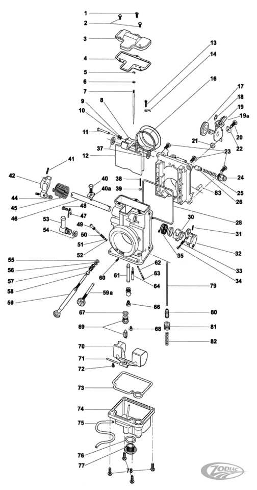 MIKUNI HSR45 GLADDE CARBURATEURSET