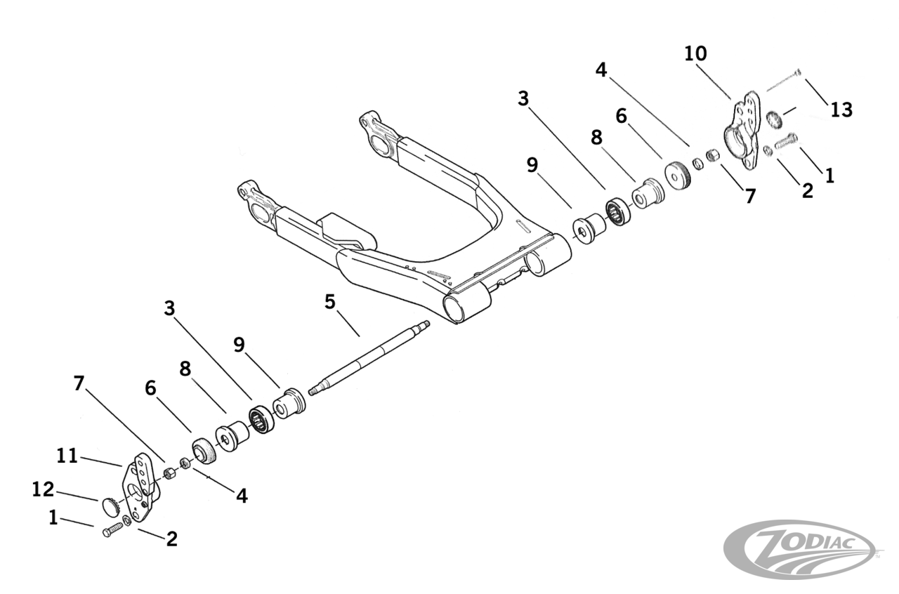 SWINGARM PARTS FOR 2002 THRU 2008 TOURING