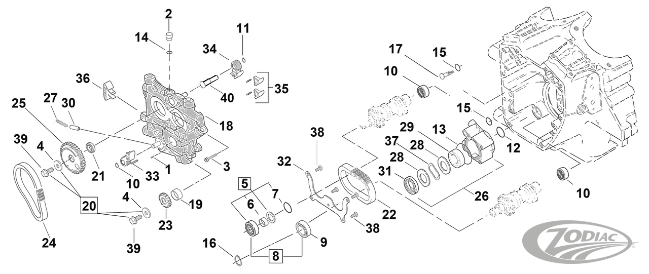 CAM CHAIN PARTS FOR EARLY TWIN CAM MODELS