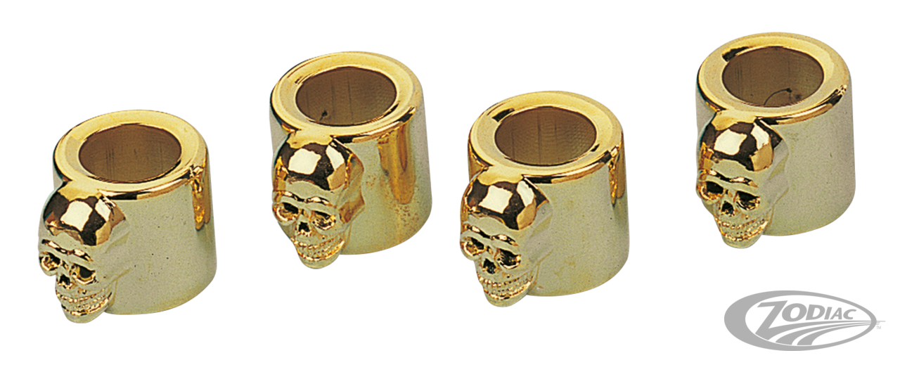 "BAD TO THE BONES" SKULLED PUSHROD COVER CUPS