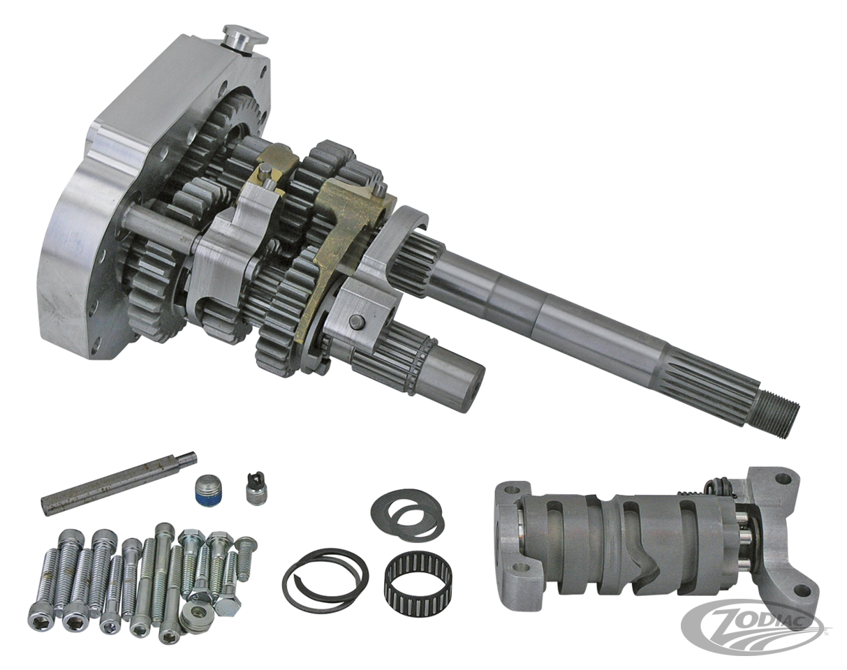 ZODIAC'S 6 SPEED CONVERSION KITS FOR BIG TWIN 5 SPEED TRANSMISSIONS AND COMPLETE 6 SPEED SOFTAIL TRANSMISSIONS