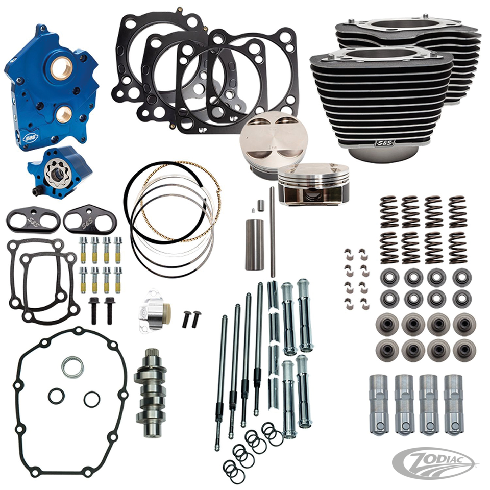 S&amp;S 124CI- EN 128CI-KRACHTPAKKETTEN VOOR MILWAUKEE ACHT