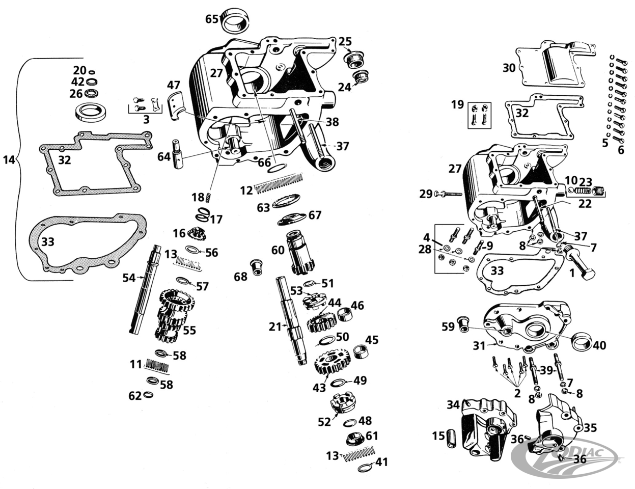 TRANSMISSION PARTS 45CI TWINS