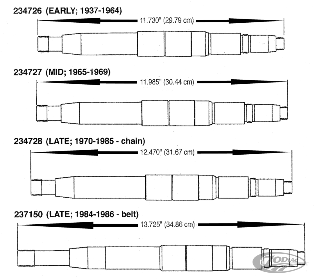 TRANSMISSION GEARS & SHAFTS FOR 4-SPEED BIG TWIN