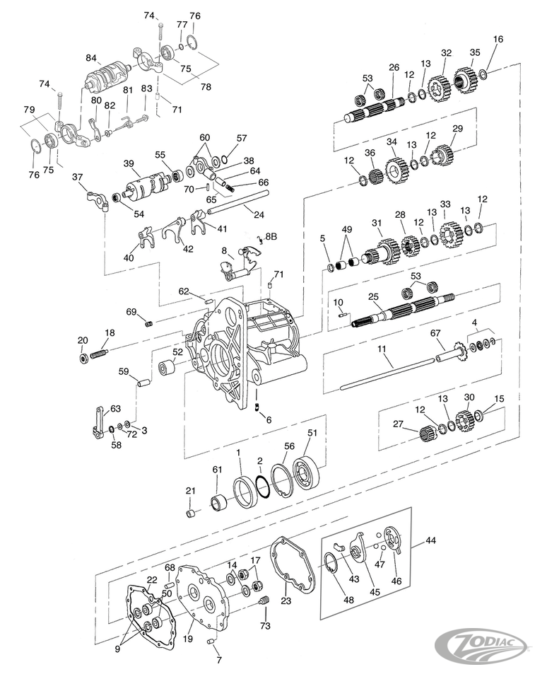 TRANSMISSION PARTS FOR 1994-2006 5 SPEED BIG TWINS