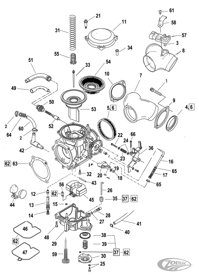 TEARDROP AIR CLEANER REPLACEMENT PARTS