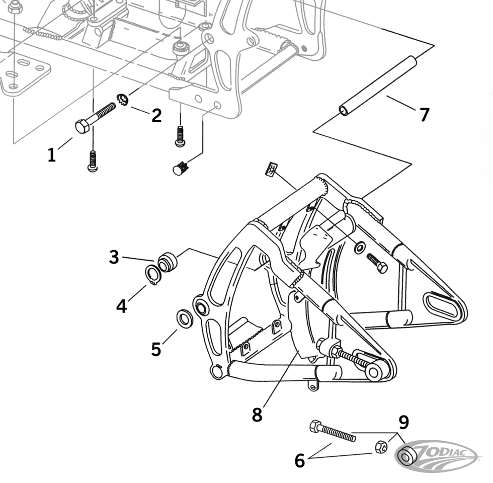 SWINGARM PARTS FOR 1984 THRU 1999 SOFTAILS