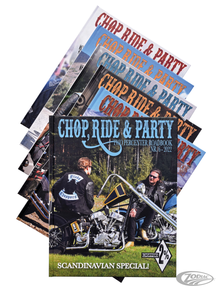 CHOP, RIDE &amp; PARTY ROADBOOKS VAN TWEE PERCENTEN