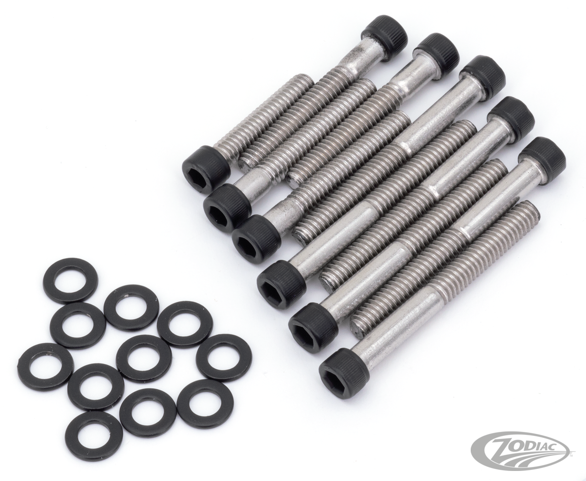 BLACK STAINLESS STEEL CAM COVER SCREW KITS FOR SPORTSTER